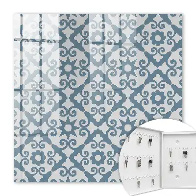 Geometrische elegantie in blauwe tinten