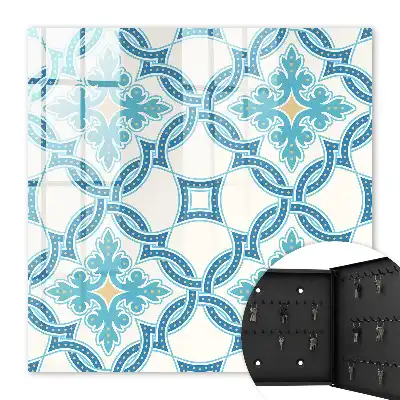 Decoratief mozaïek in turquoise tinten