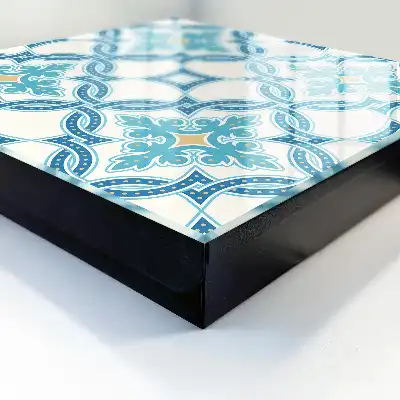 Decoratief mozaïek in turquoise tinten