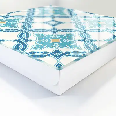 Decoratief mozaïek in turquoise tinten