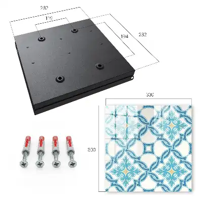 Decoratief mozaïek in turquoise tinten