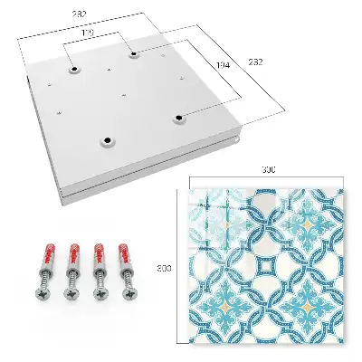 Decoratief mozaïek in turquoise tinten