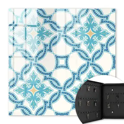 Decoratief mozaïek in turquoise tinten