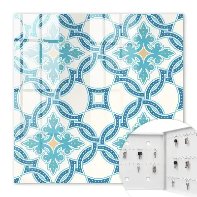 Decoratief mozaïek in turquoise tinten