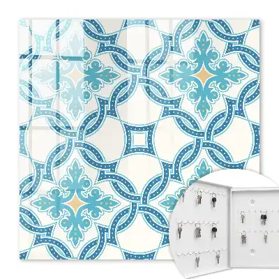 Decoratief mozaïek in turquoise tinten