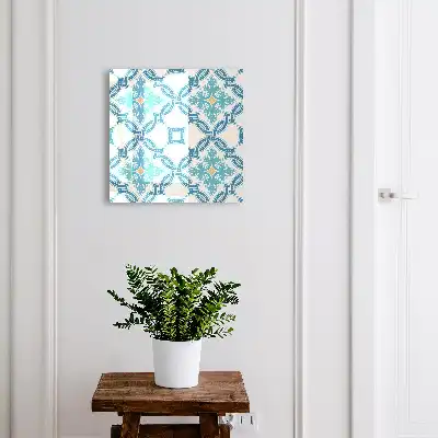 Decoratief mozaïek in turquoise tinten
