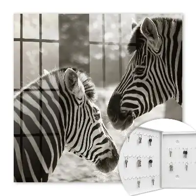 Zebra's in zwart-witte harmonie