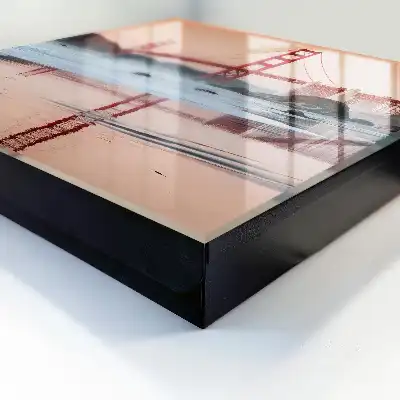 Wanddecoratie van een zonsondergang met water op de achtergrond