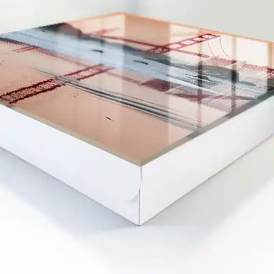 Wanddecoratie van een zonsondergang met water op de achtergrond