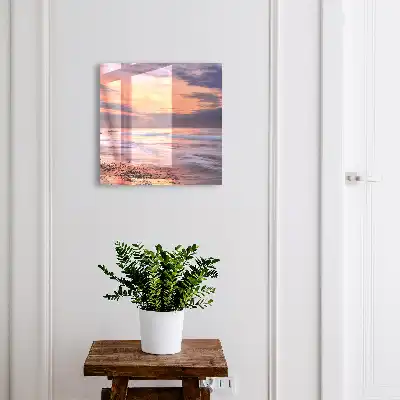 Zonsondergang boven de zee