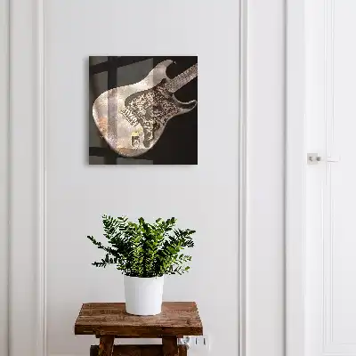 Mechanische gitaar met tandwielen en raderen