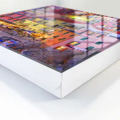 De kleuren van de stad bruisen van het leven