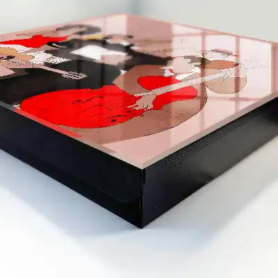 Jazzscene met warme kleuren