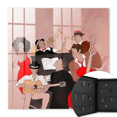 Jazzscene met warme kleuren