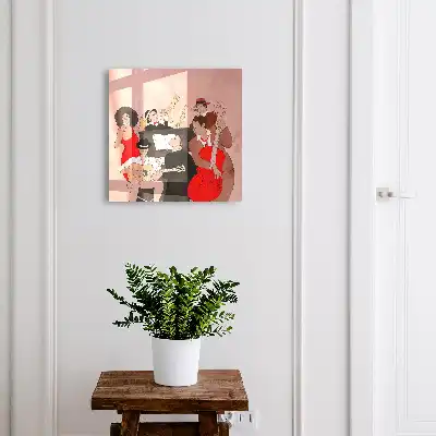 Jazzscene met warme kleuren