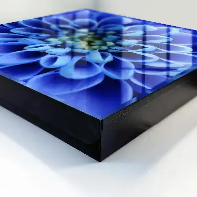 Blauwe spiraalvormige bloem