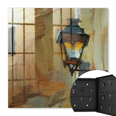 Retro lamp met warme lichtinval