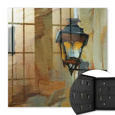 Retro lamp met warme lichtinval