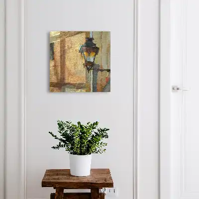 Retro lamp met warme lichtinval