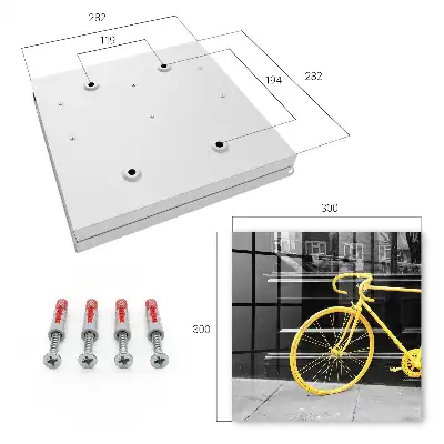 Gele fiets op zwart-witte achtergrond