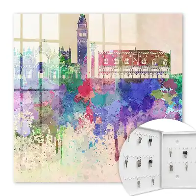 Stedelijke aquarel met vlekken
