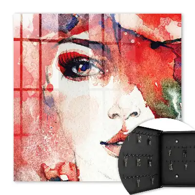 Abstract portret van een vrouw in kleur