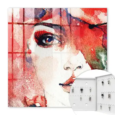Abstract portret van een vrouw in kleur