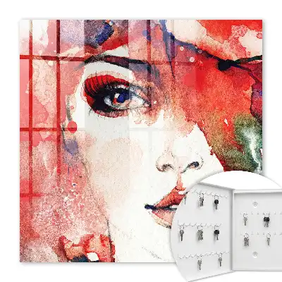 Abstract portret van een vrouw in kleur