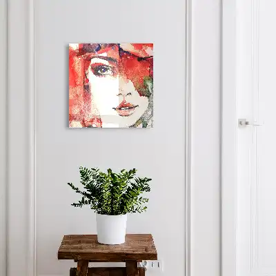 Abstract portret van een vrouw in kleur