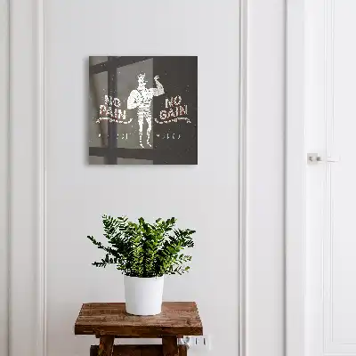 Motiverende retro poster met krachtsport tekst