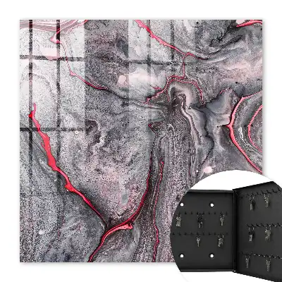 Abstract kunstwerk in grijs en roze