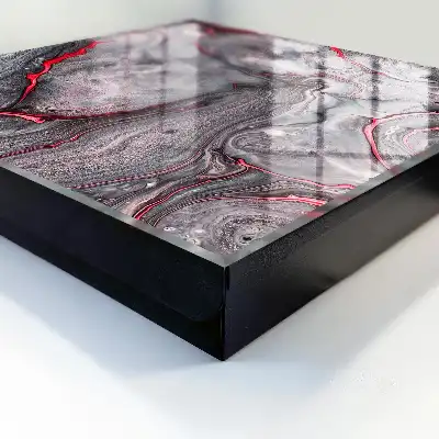 Abstract kunstwerk in grijs en roze