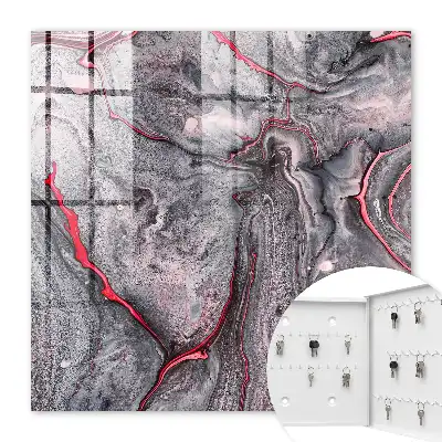 Abstract kunstwerk in grijs en roze
