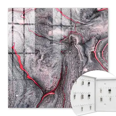 Abstract kunstwerk in grijs en roze