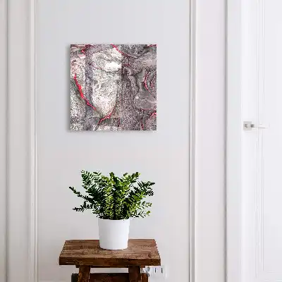 Abstract kunstwerk in grijs en roze