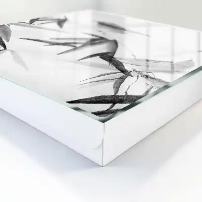 Natuurlijke wanddecoratie met bamboe en vogels