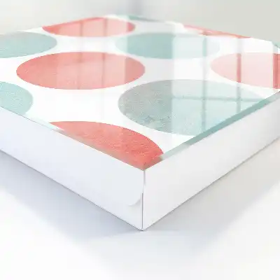 Pastelkleurige cirkels op een witte achtergrond