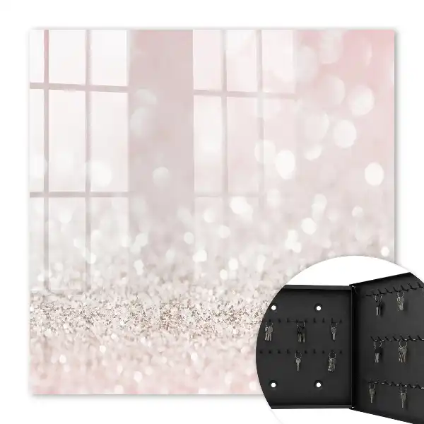 Romantische bokeh achtergrond met roze en witte lichtjes