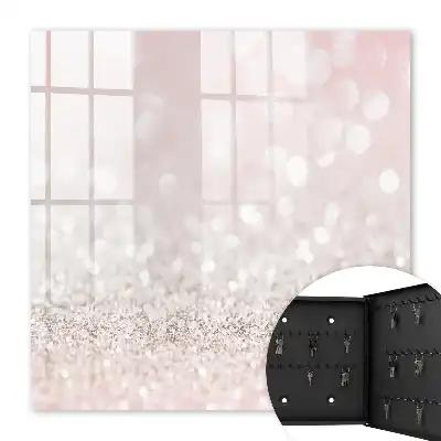 Romantische bokeh achtergrond met roze en witte lichtjes