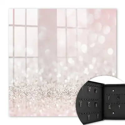 Romantische bokeh achtergrond met roze en witte lichtjes