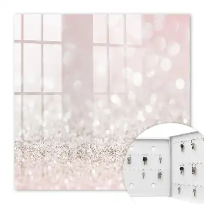 Romantische bokeh achtergrond met roze en witte lichtjes