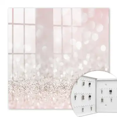 Romantische bokeh achtergrond met roze en witte lichtjes