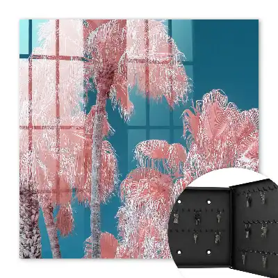 Tropische compositie met blauwe achtergrond