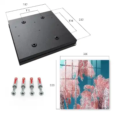 Tropische compositie met blauwe achtergrond
