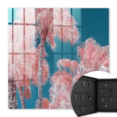 Tropische compositie met blauwe achtergrond