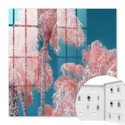 Tropische compositie met blauwe achtergrond