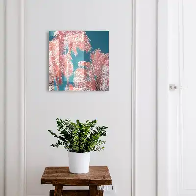 Tropische compositie met blauwe achtergrond