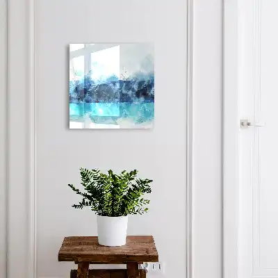 Turkoois landschap in moderne stijl