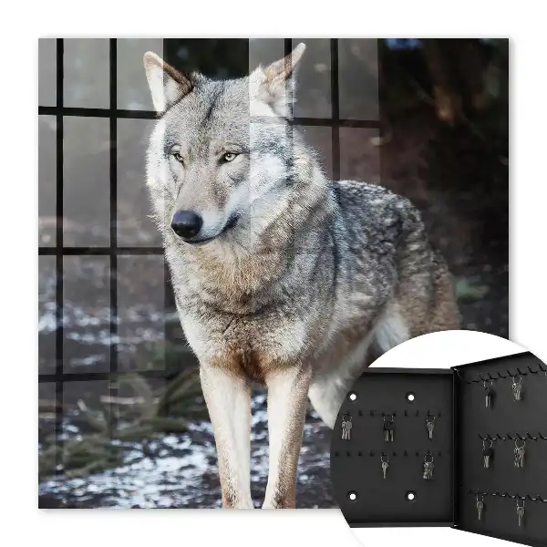 Een wolf in een bos vol contrasten