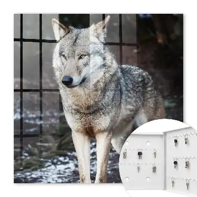 Een wolf in een bos vol contrasten